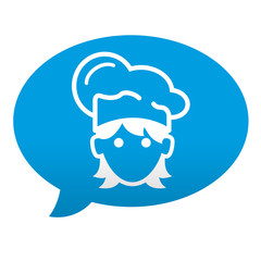 Etiqueta tipo app comentario cocinera