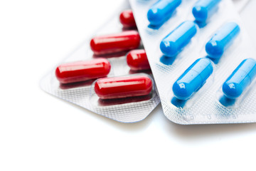 Pills in blister pack closeup