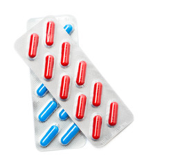 Pills in blister pack closeup