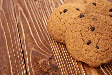 oat cookies on wooden table