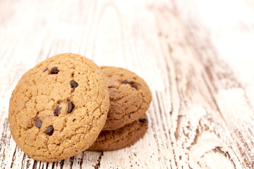 oat cookies on wooden table