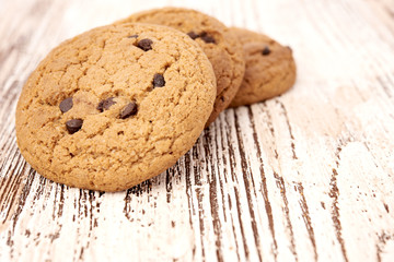 oat cookies on wooden table