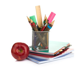pencil box with school equipment
