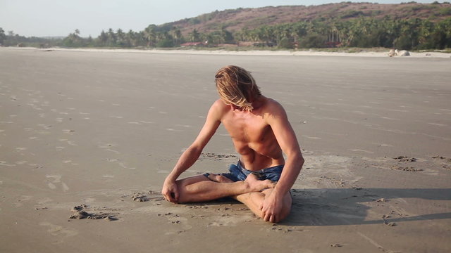 Yoga on the beach
