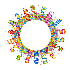 Confetti and serpentine sun