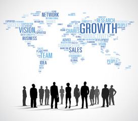 World Concept Growth Vision Network Sales Concept