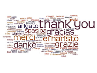 Conceptual thank you word cloud