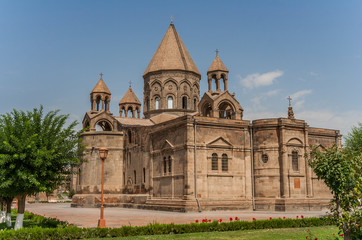 Fototapeta na wymiar Holy Etchmiadzin church near Yerevan