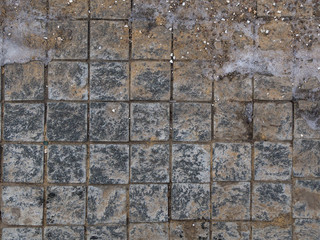 dirty street tiles