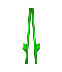 Wooden stilts in green design
