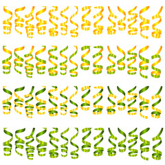 Set of serpentine banners