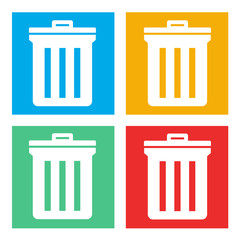 Unwanted Data Computer Clear Trash Waste Icon Vector Concept