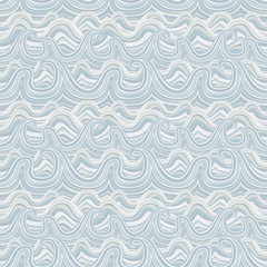 Seamless wavy pattern. Vector river ocean, wallpaper, ornament,