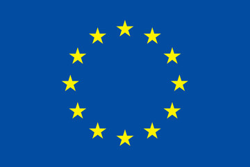 European union flag. Original proportion and colors. EU symbol. 