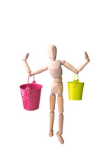 Wooden model of human