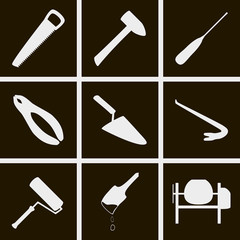 Construction tools icons