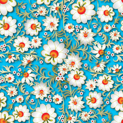 abstract seamless floral ornament