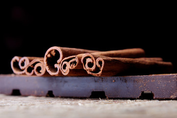 chocolate and cinamon