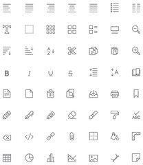 Text editing icon set