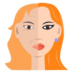 two halves of the face