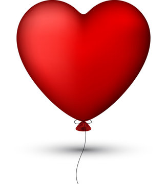 Classical red balloon heart.