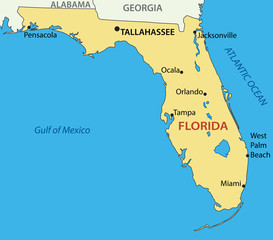 Florida - vector map - 76303902