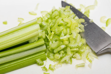 Celery Getting Chopped