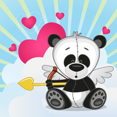 Naklejka premium Cupid Panda