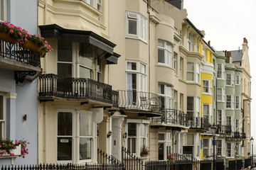 old bow windows at Brighton, East Sussex