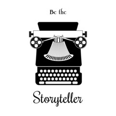 Typewriter vector card - be the Storyteller