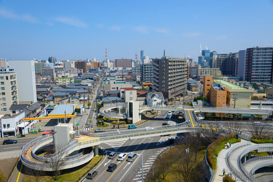 Cityscape of Niigata in Japan