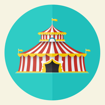 Classical Circus tent icon design,Vector illustration