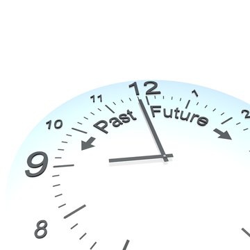 Past and future on a clock