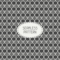 Romantic seamless pattern with hearts. Beautiful  vector