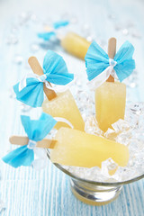 Fruit ice cream popsicle