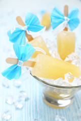 Fruit ice cream popsicle