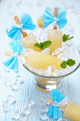 Fruit ice cream popsicle