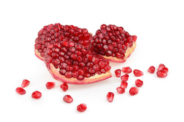 Pomegranate isolated