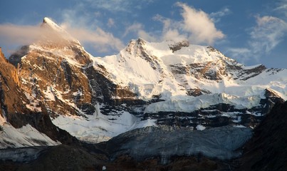 Evening view of Nun Kun Range