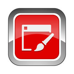 Chrome Square Button 