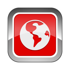 Chrome Square Button 