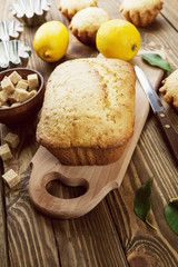 Homemade lemon cake
