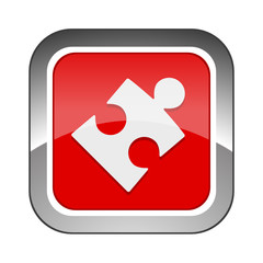 Obraz premium Chrome Square Button 