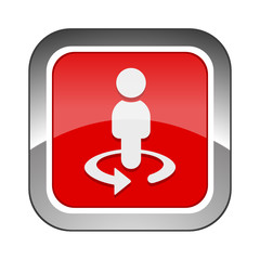 Chrome Square Button 