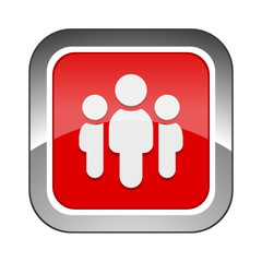 Chrome Square Button 