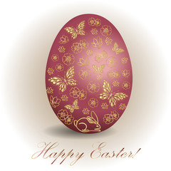 floral Easter egg background.
