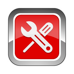 Chrome Square Button 