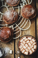 chocolate cakes bouchee  of a cream puff