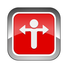 Chrome Square Button 