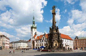 The holy trinity column (UNESCO), renaissance town hall with act